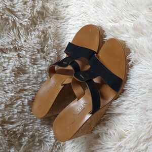 K.Jacques St Tropez Wedge Slides, Size 38 7.5